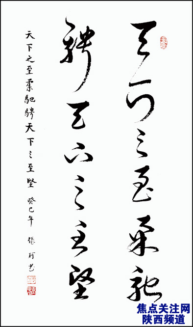 张珂书法艺术—焦点关注网（www.315-jdgz.com)陕西频道书画名家栏目举办迎猴年“一带一路”：将军、部长、优秀书法家、著名画家才艺笔会连续播报展大型公益文化活动