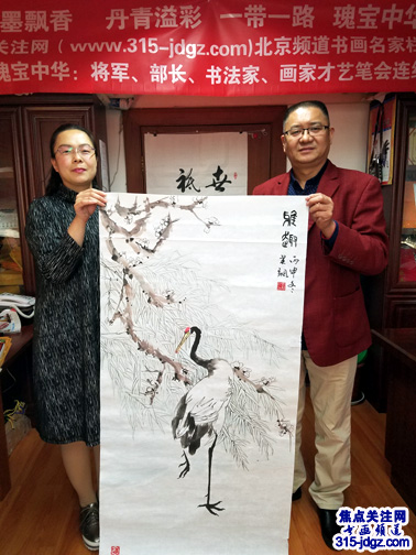 刘利剑书画艺术--焦点关注网（www.315-jdgz.com)书画频道举办“一带一路”瑰宝中华：将军、部长、书法家、画家才艺笔会连续播报展活动