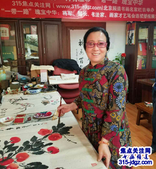 喜迎十九大，安瑞芝国画艺术--焦点关注网（www.315-jdgz.com)书画频道举办“一带一路”瑰宝中华：将军、部长、书法家、画家才艺笔会连续播报展活动（三）
