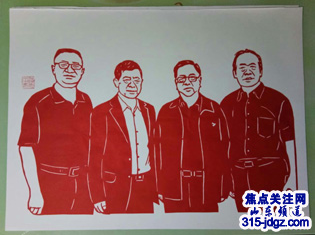 剪纸农民潘秀芝再现46米长卷水浒英雄谱