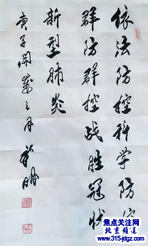 翰墨战疫 同舟共济—焦点关注网(ww.315-jdgz.com)北京频道书画名家栏目举办全国书画名家主题创作线上网络播报展之--潘新明书法艺术