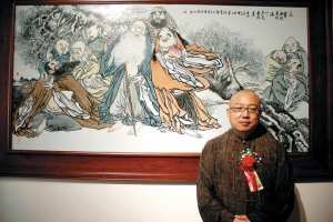画家张伟:罗汉可以很生活化 希望到寺院巡展